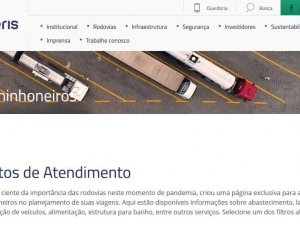 Arteris lança site para caminhoneiros com informações sobre funcionamento de postos e serviços