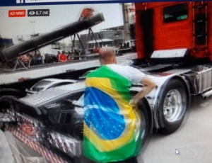 Carreata de protesto na cidade de São Paulo