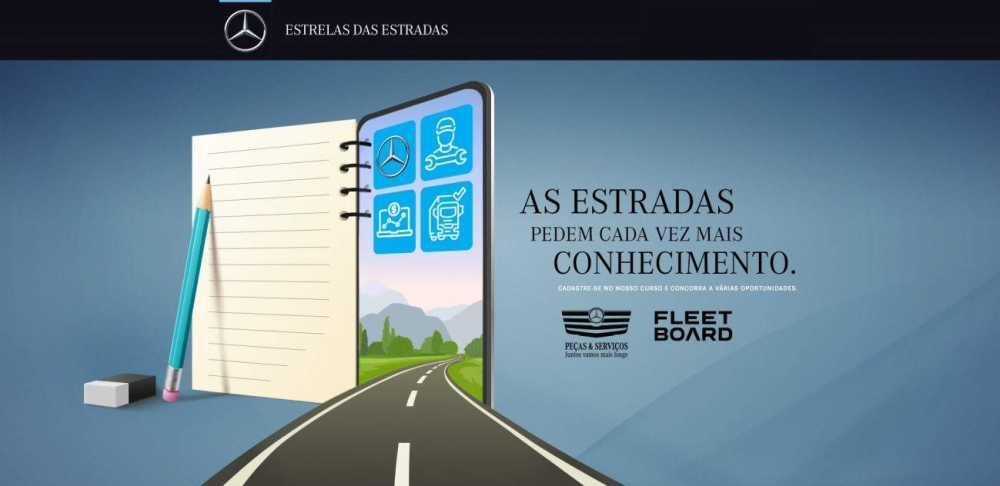 Mercedes-Benz oferece curso online gratuito para caminhoneiros