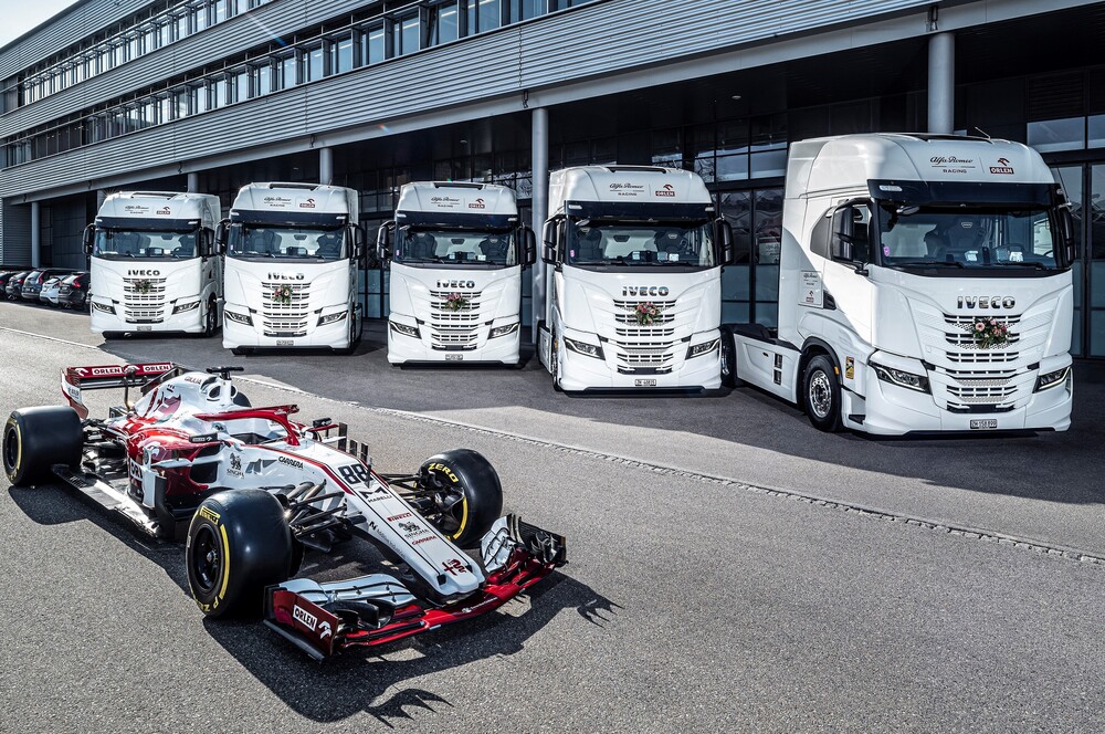 Caminhões IVECO entram para a frota da equipe Alfa Romeo na Formula 1