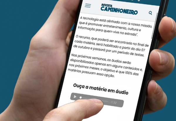 Revista Caminhoneiro lança recurso que disponibiliza matérias em áudio aos leitores