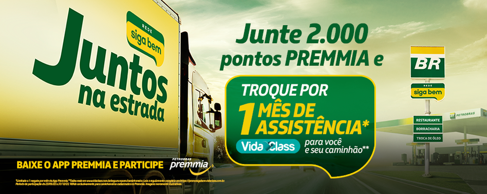 Promoção da Rede Siga Bem oferece um mês de assistência Vida Class para caminhoneiros