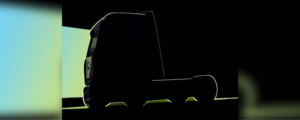 Mercedes-Benz Trucks revela teaser das novas formas de design do caminhão elétrico eActros