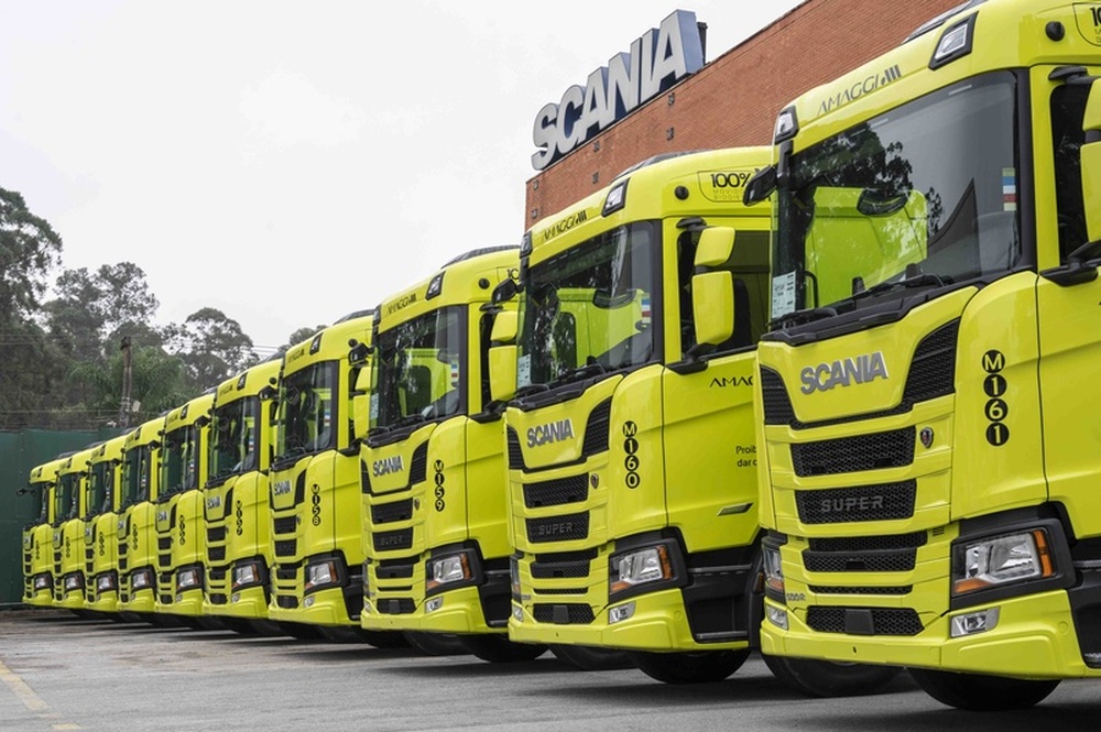 AMAGGI recebe primeiros caminhões Scania movidos a B100 para sua frota