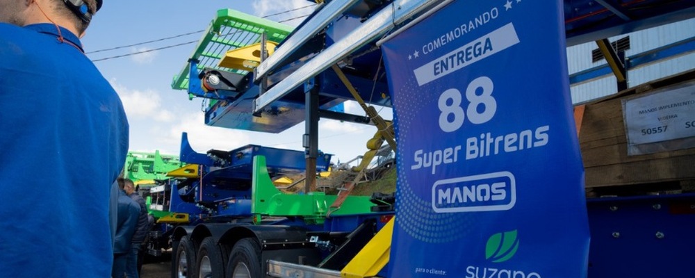 Suzano incorpora 88 Super Bitrens Manos à sua operação florestal