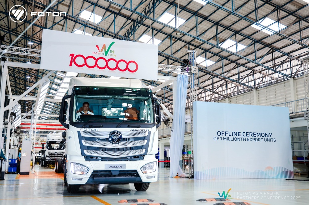 Foton alcança marca de 1 milhão de veículos exportados a partir da China